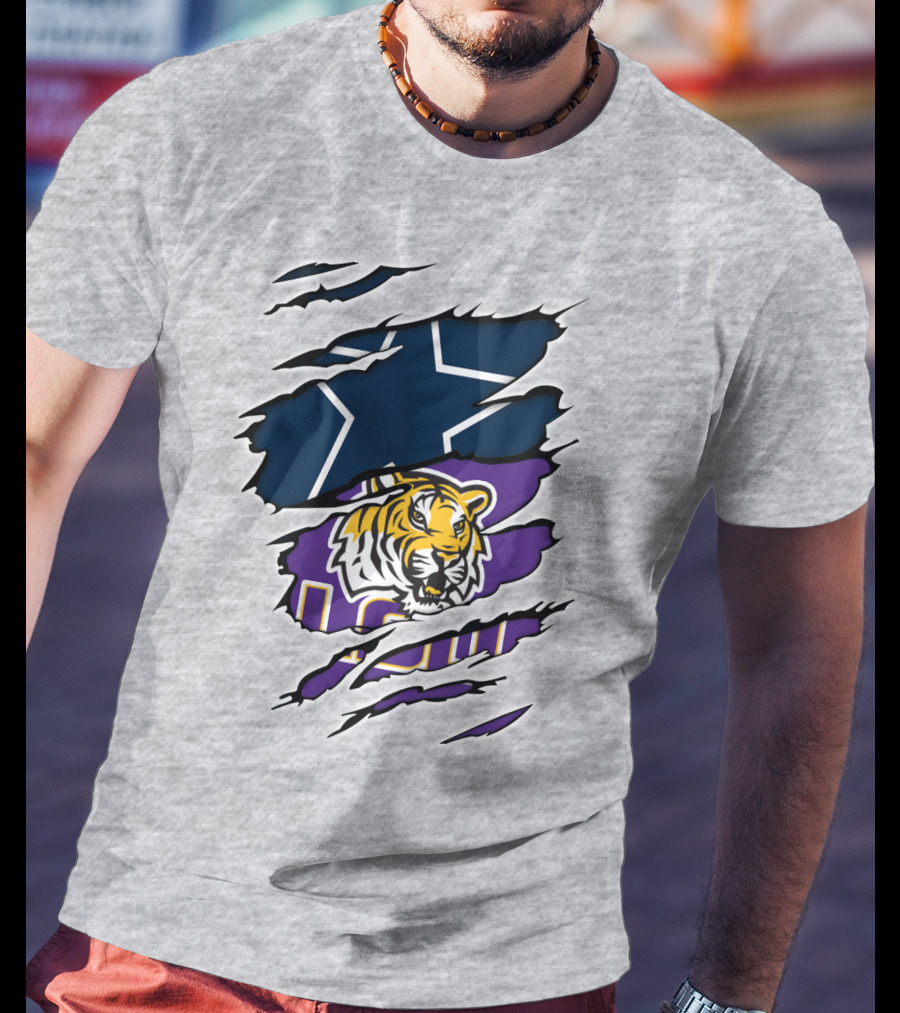 Dallas Cowboys LSU Tigers Combine T-Shirt