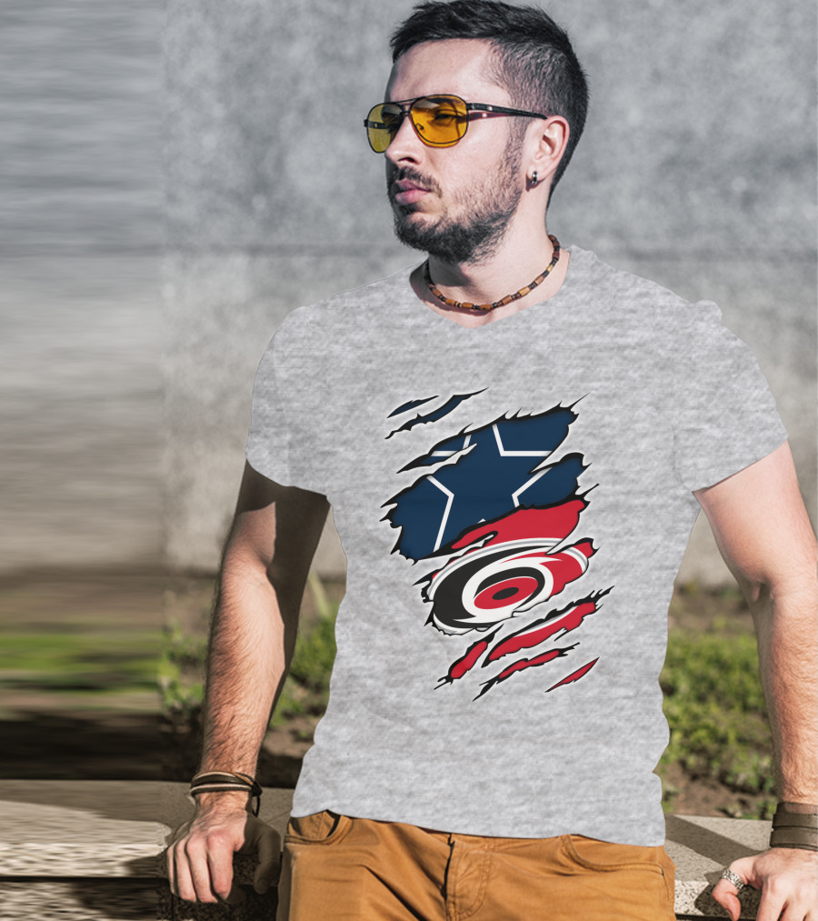 Cowboys Hurricanes Logo Mashup T-Shirt