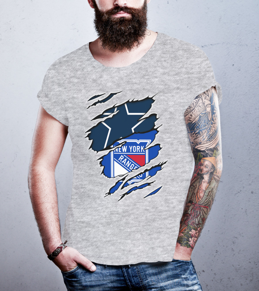 Cowboys Star New York Rangers Fusion T-Shirt