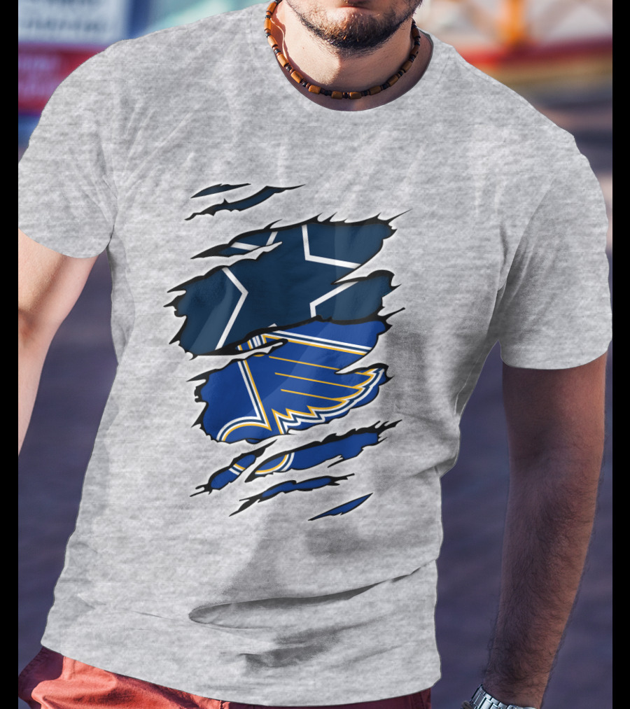Cowboys Blues Dallas Stars St. Louis Blues T-Shirt
