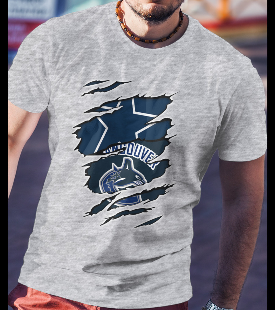 Cowboys Canucks Vancouver Star Claw Marks T-Shirt