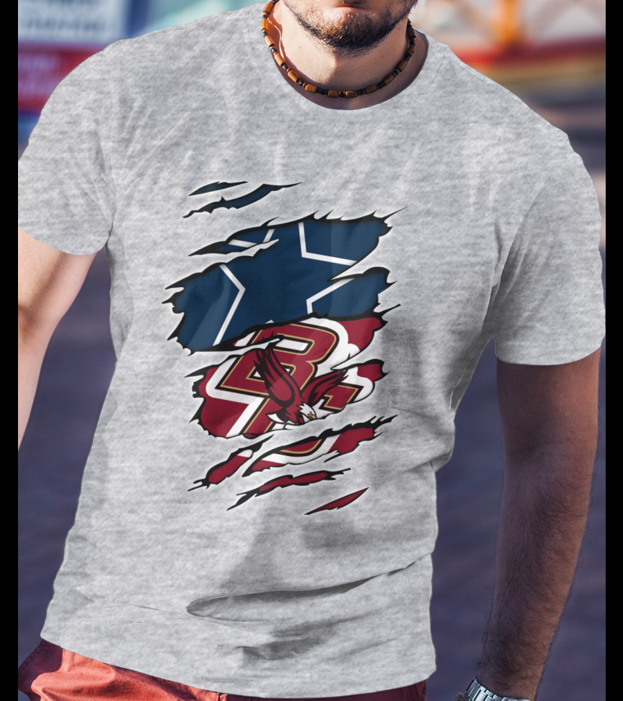 Cowboys Eagles Cowboys Star And Eagle Logos Sports T-Shirt