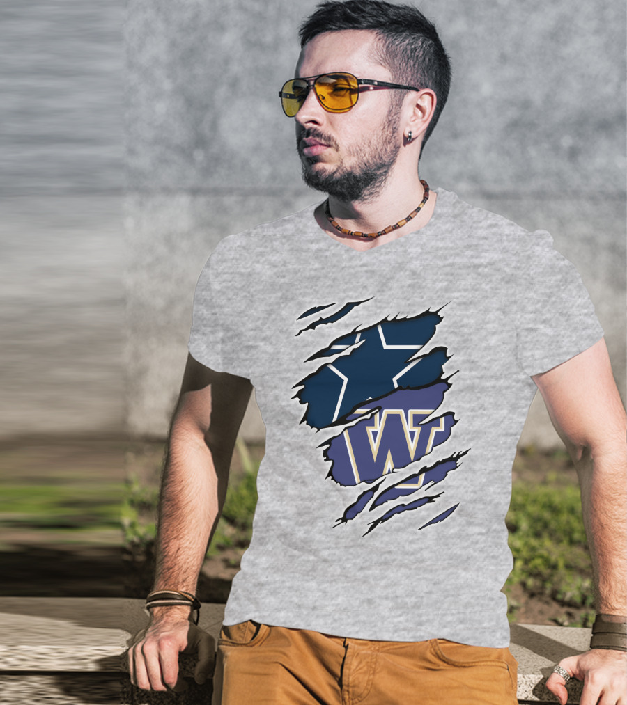 Cowboys Washington Star And W T-Shirt