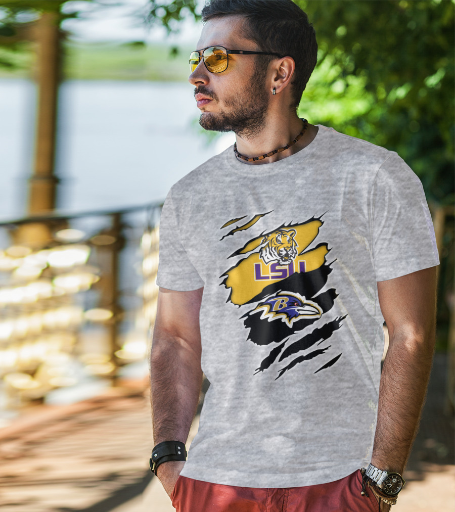 LSU Tigers Baltimore Ravens Claw T-Shirt