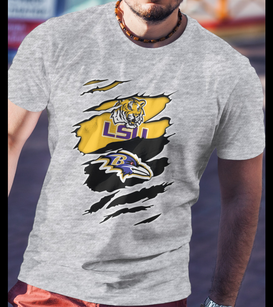 LSU Tigers Baltimore Ravens Claw T-Shirt