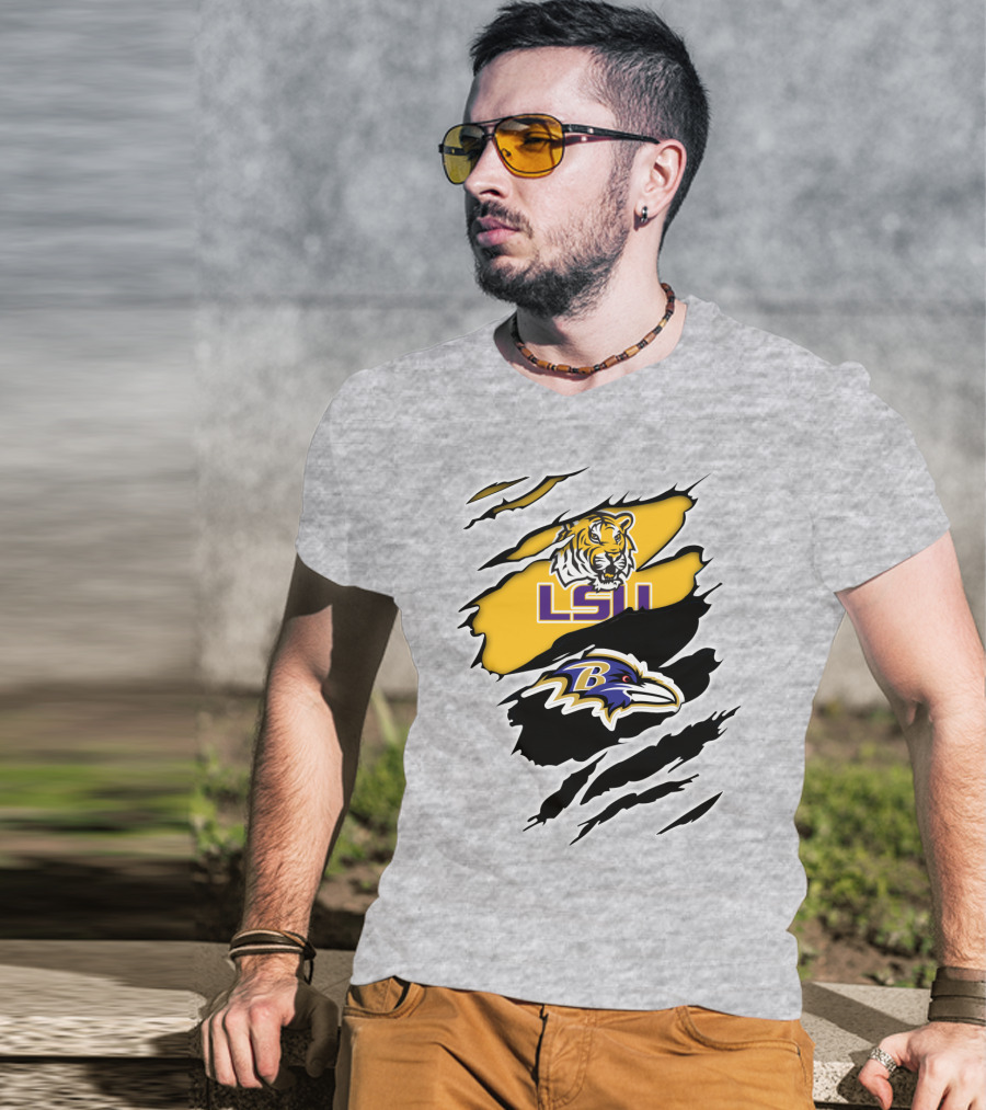 LSU Tigers Baltimore Ravens Claw T-Shirt