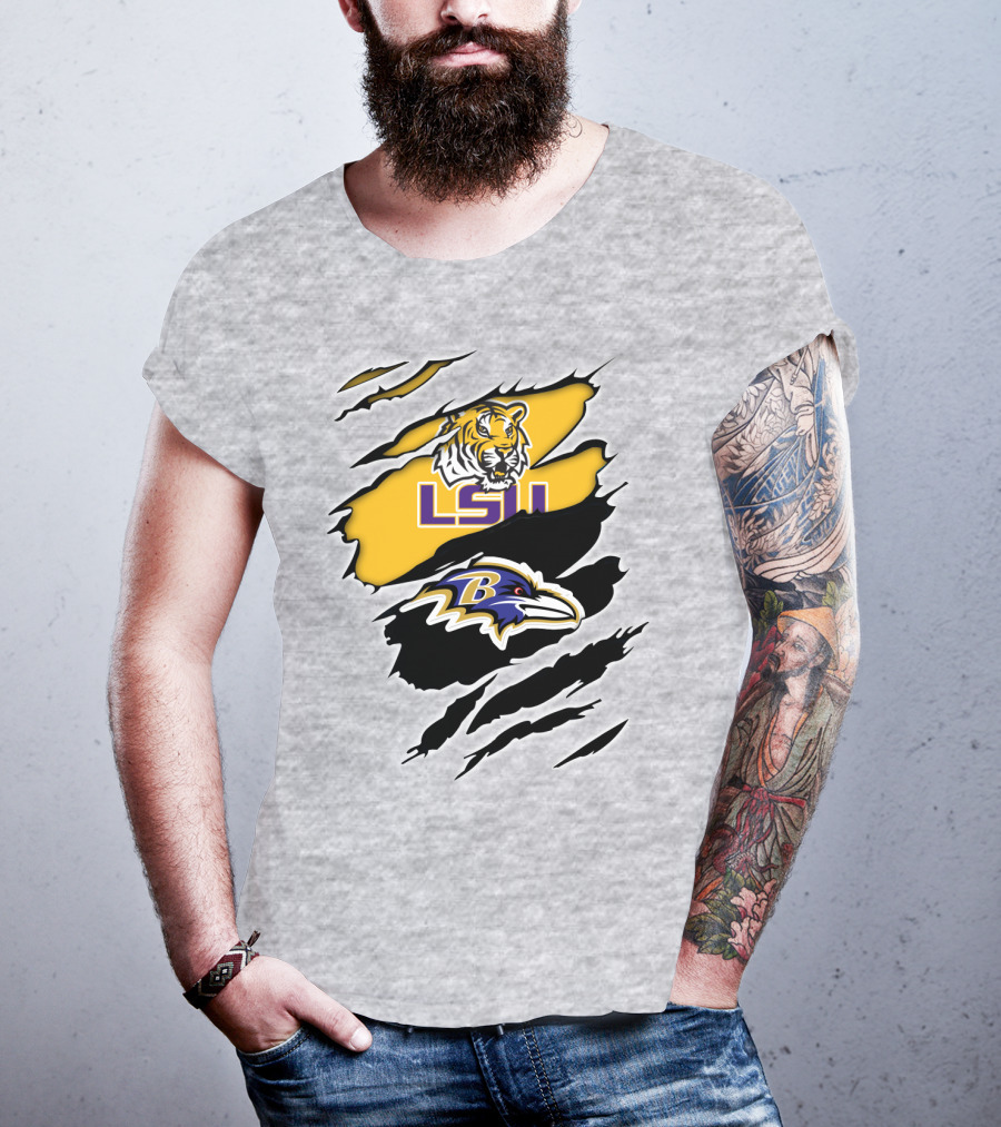 LSU Tigers Baltimore Ravens Claw T-Shirt