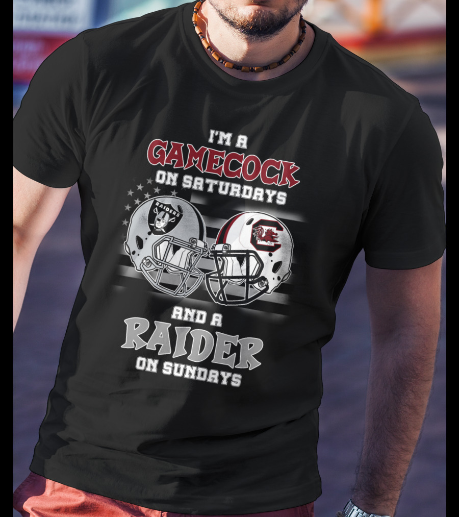 I'm A Gamecock On Saturdays And A Raider On Sundays T-Shirt