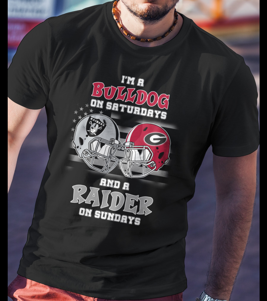 I'm A Bulldog On Saturdays And A Raider On Sundays T-Shirt