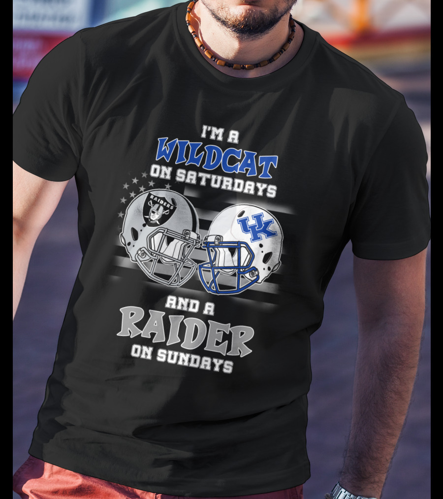 I'm A Wildcat On Saturdays And A Raider On Sundays T-Shirt