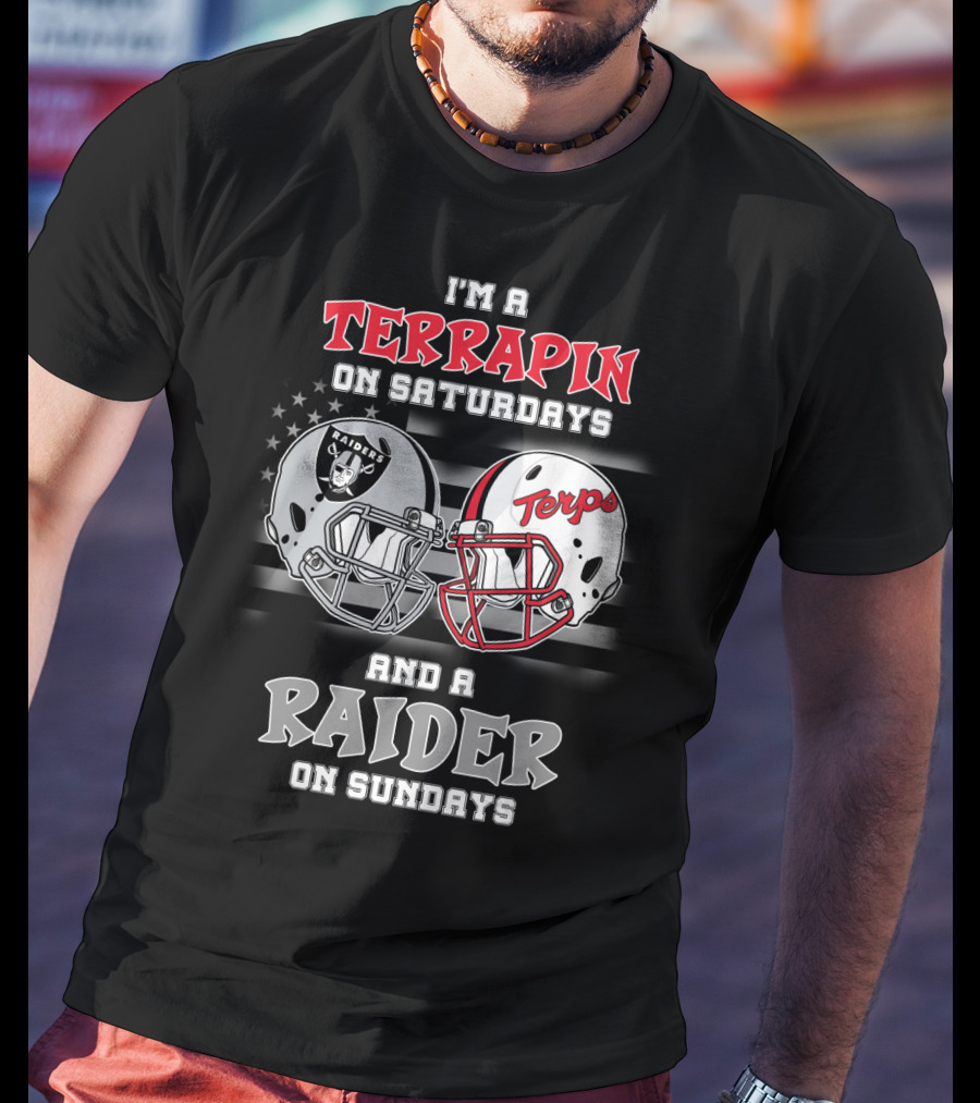 Terrapin Raiders Helmet Saturdays And Sundays Football Fan Gear T-Shirt