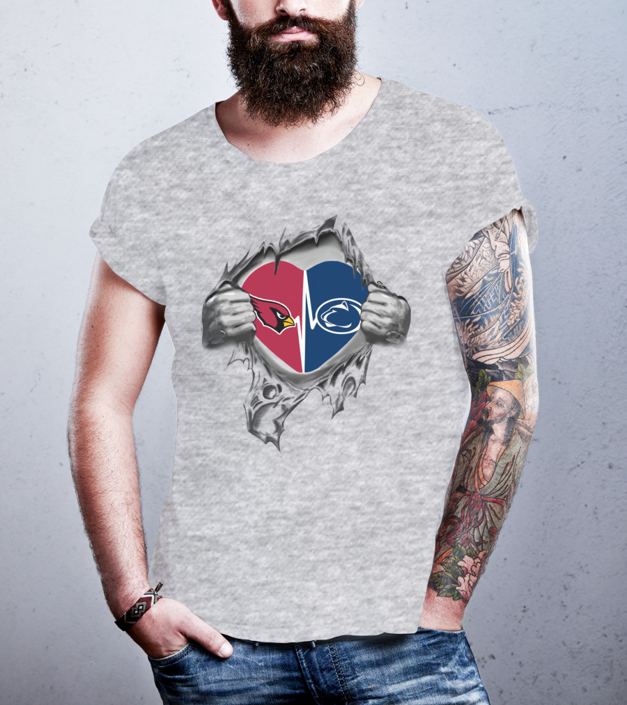 Cardinals Penn State Heartbeat Split T-Shirt