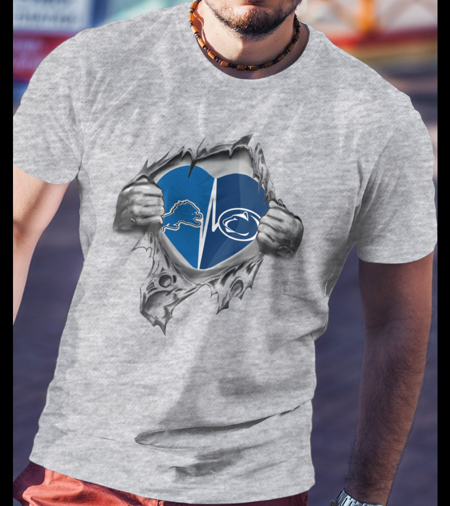 Penn State Lions Split Heart T-Shirt