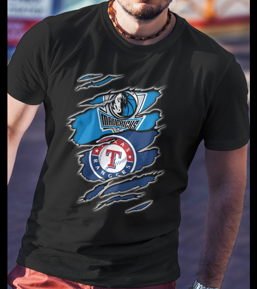 Mavericks Rangers Texas Rip Claw T-Shirt