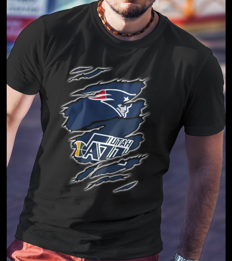 New England Patriots Utah Jazz Rip T-Shirt