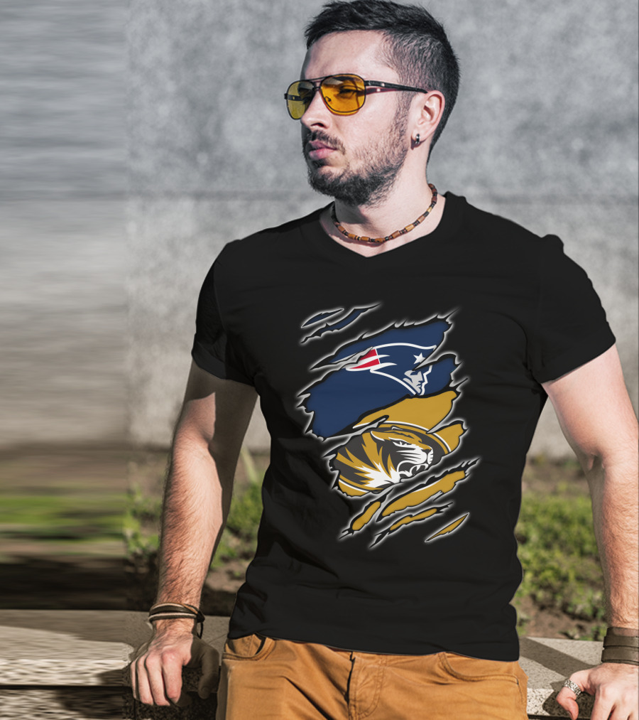 Patriots New England Tigers Missouri Fans United T-Shirt