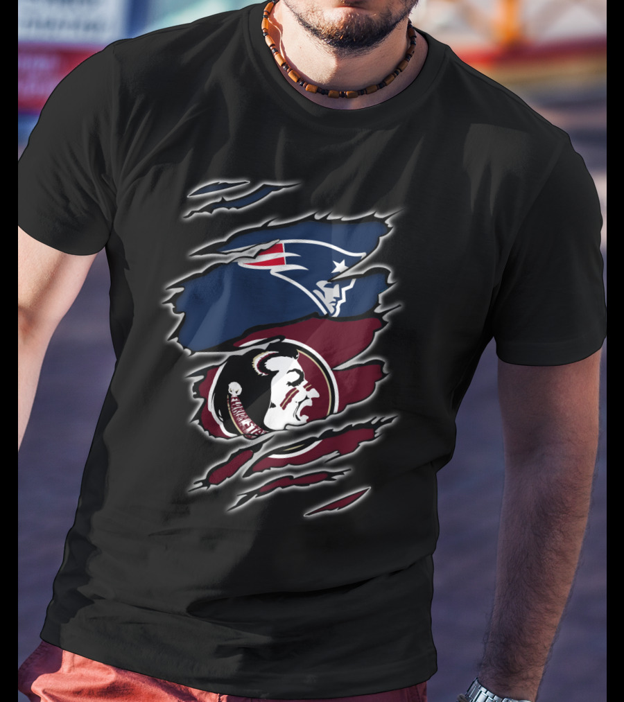 Patriots Seminoles Logo Fusion T-Shirt