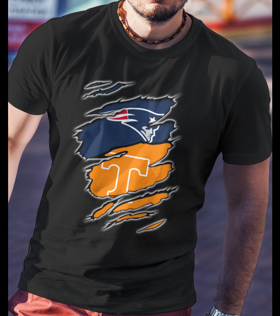 Patriots New England Tennessee Volunteers Split T-Shirt