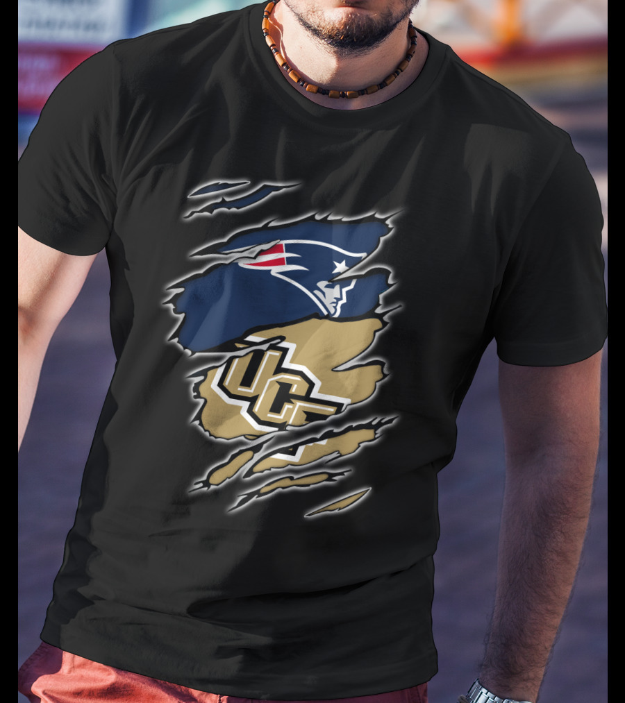 New England Patriots UCF Knights Crossover T-Shirt