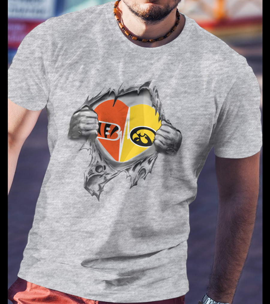 Hawkeyes Bengals Heartbeat T-Shirt
