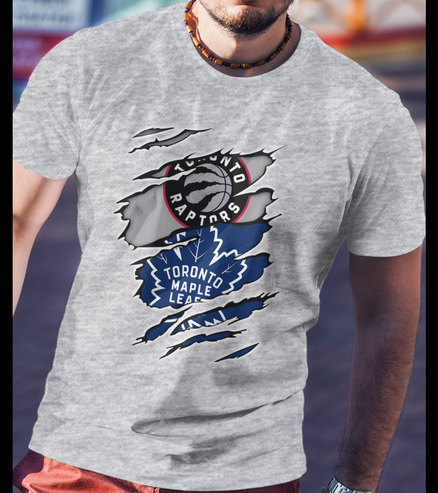 Toronto Raptors Toronto Maple Leafs Logo Mashup T-Shirt