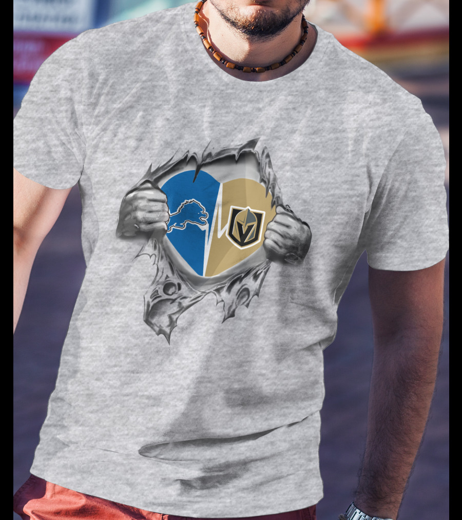 Golden Knights Lions Heartbeat Emotion T-Shirt
