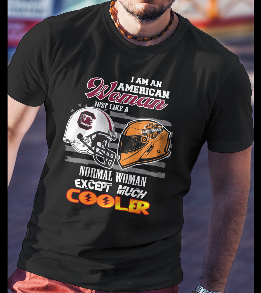 American Woman Gamecocks Harley Davidson Cooler T-Shirt