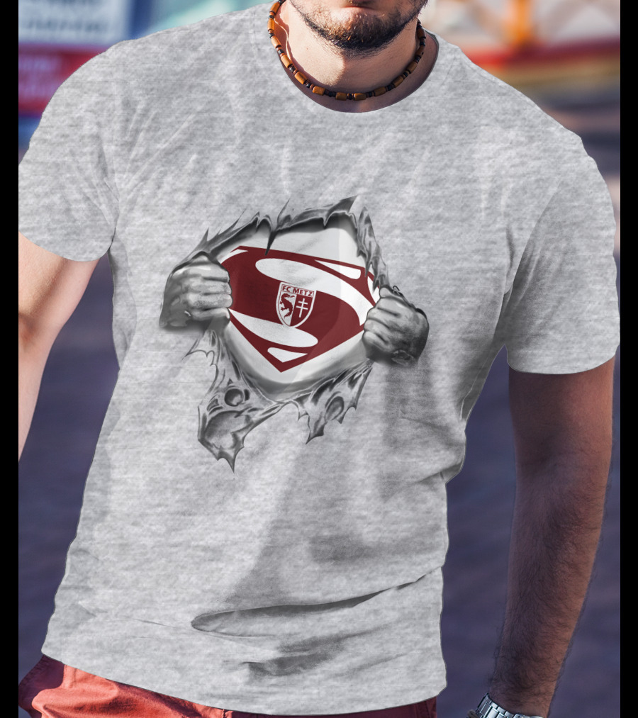 FC Metz Superman Crest Reveal T-Shirt