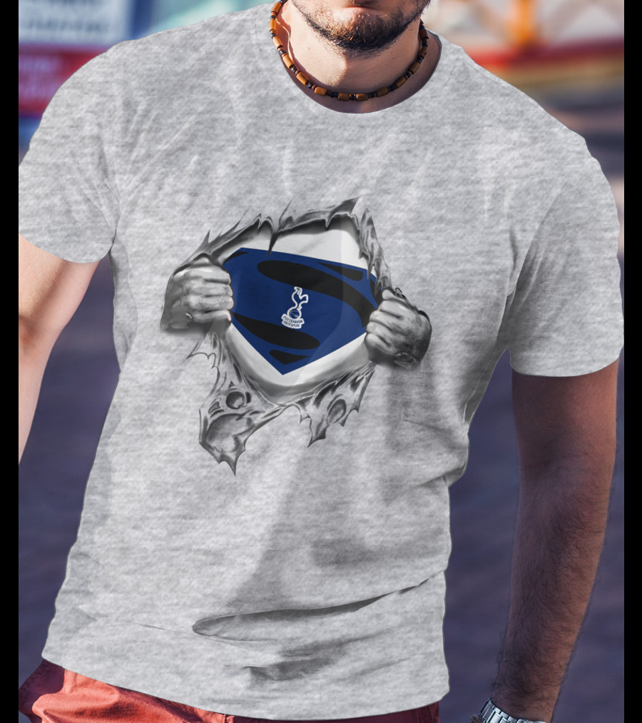 Tottenham Hotspur Superman Emblem Ripped Chest T-Shirt