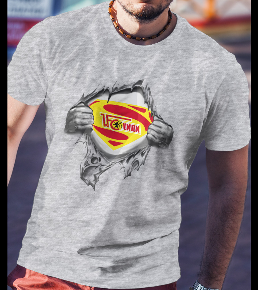 DFL FC Union Berlin Superman Logo Rip T-Shirt