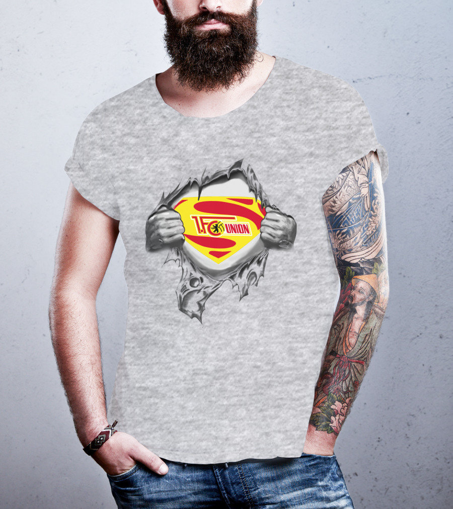DFL FC Union Berlin Superman Logo Rip T-Shirt