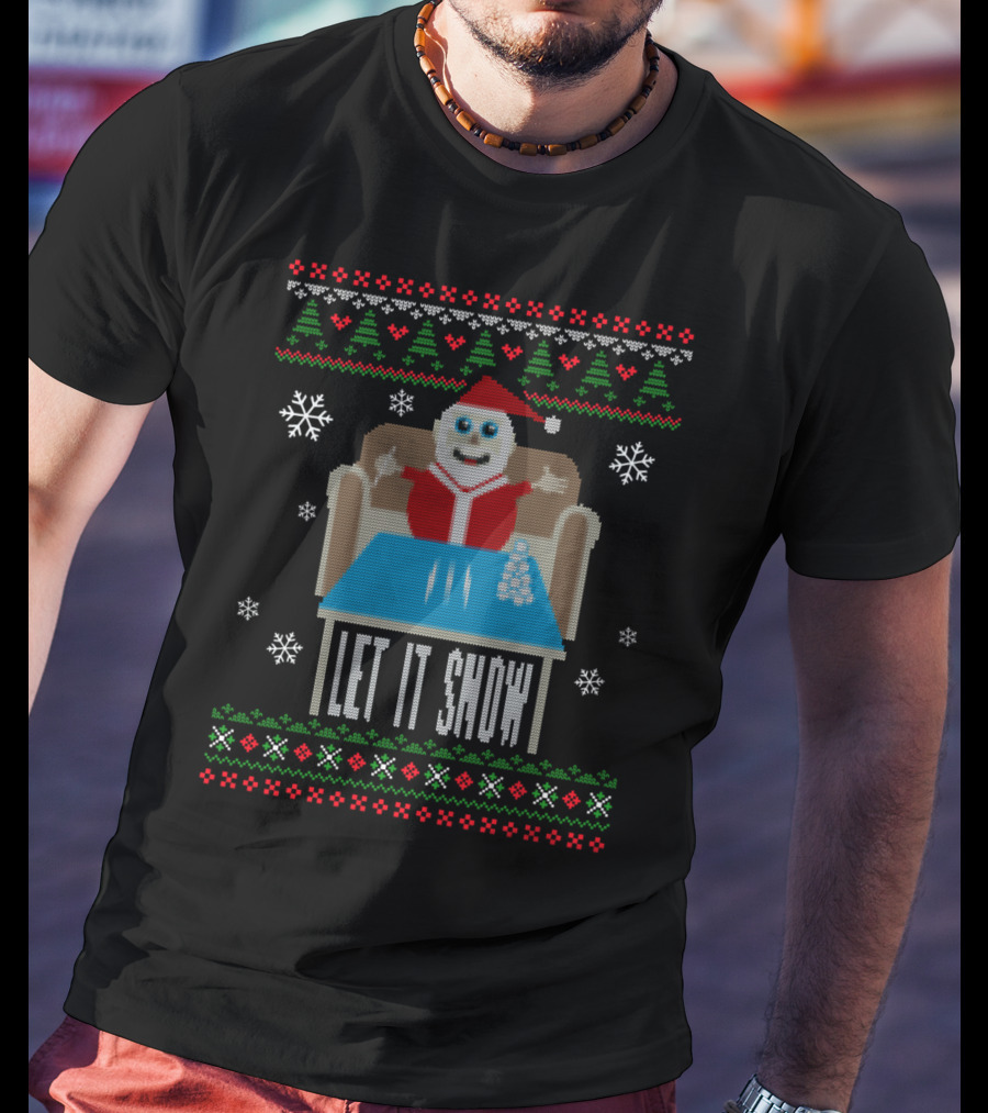 Cocain Funny Let It Snow Party Santa Christmas Holiday T-Shirt