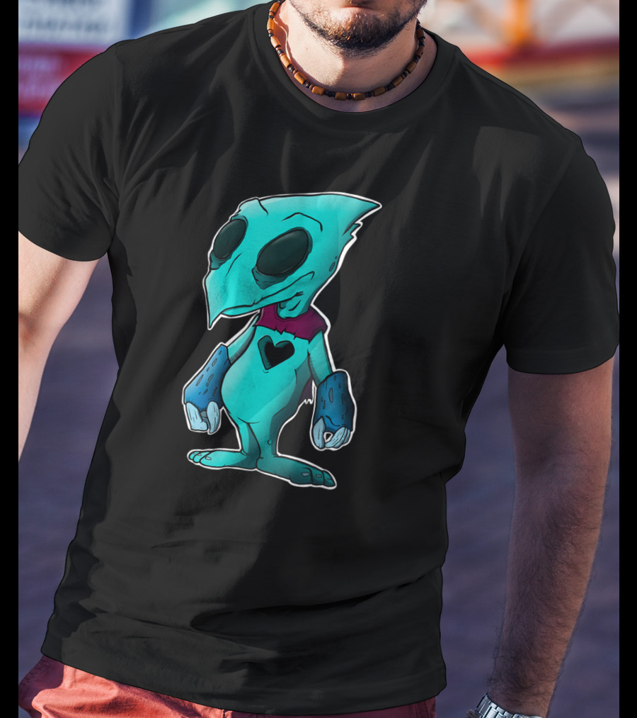 Heartless Kingdom Hearts Blue Creature With Heart T-Shirt