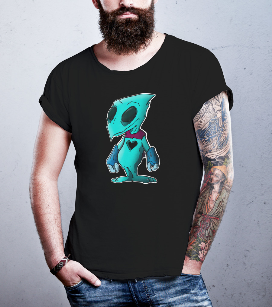 Heartless Kingdom Hearts Blue Creature With Heart T-Shirt