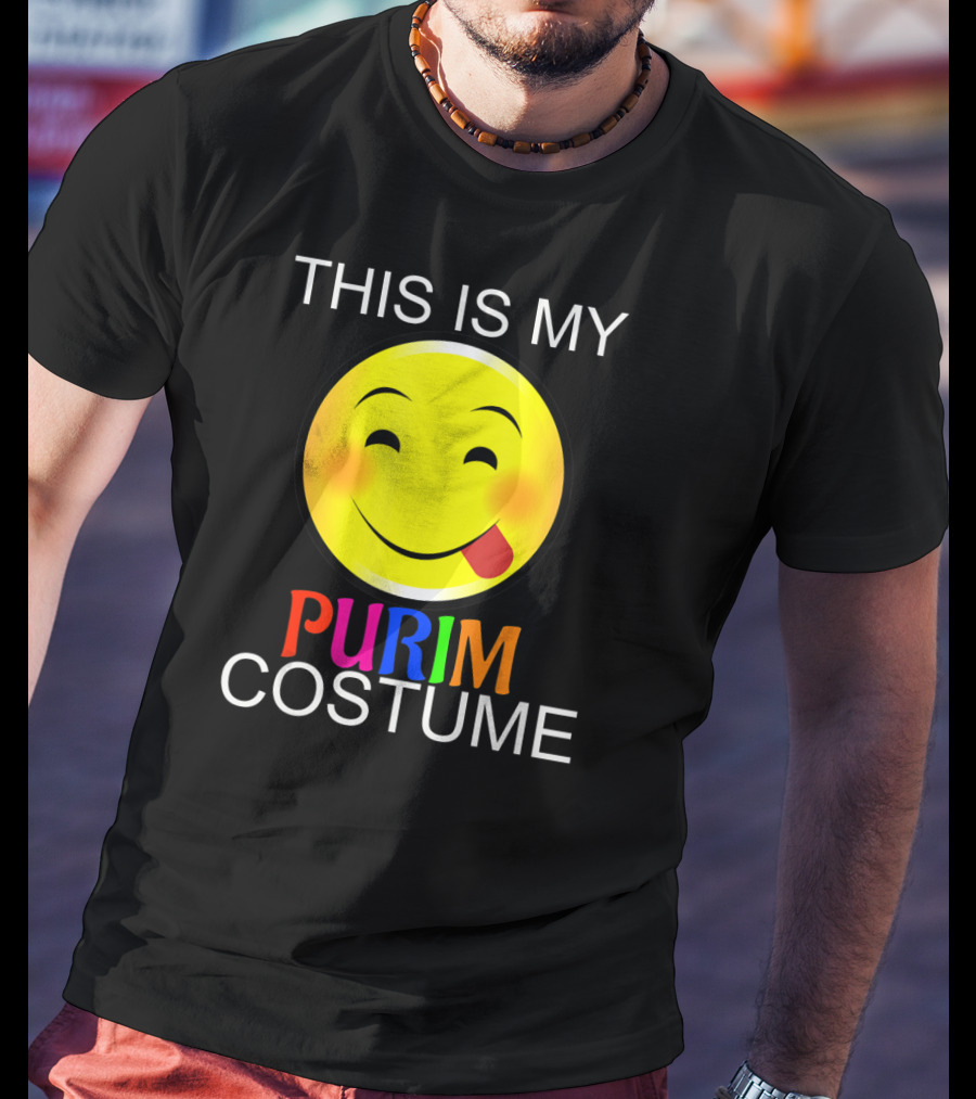 THIS IS MY PURIM COSTUME Smiley Face T-Shirt