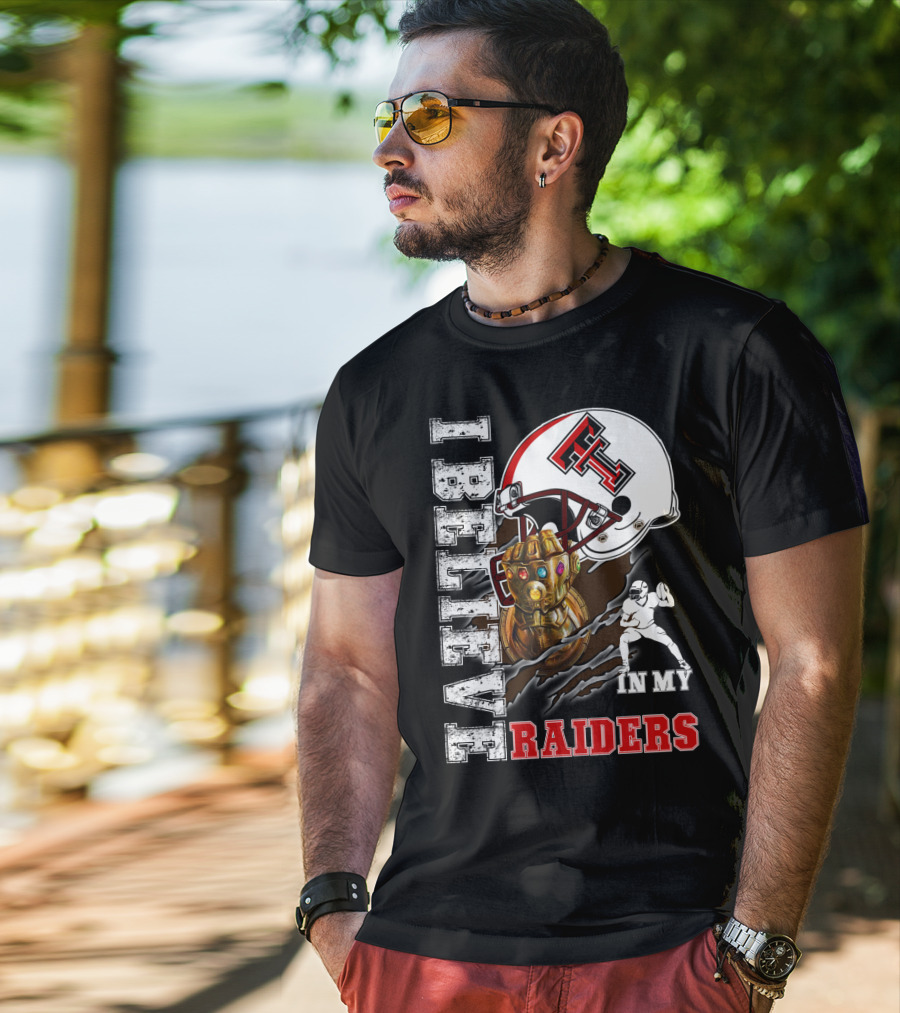 I Believe In My Raiders Infinity Gauntlet Football Helmet T-Shirt