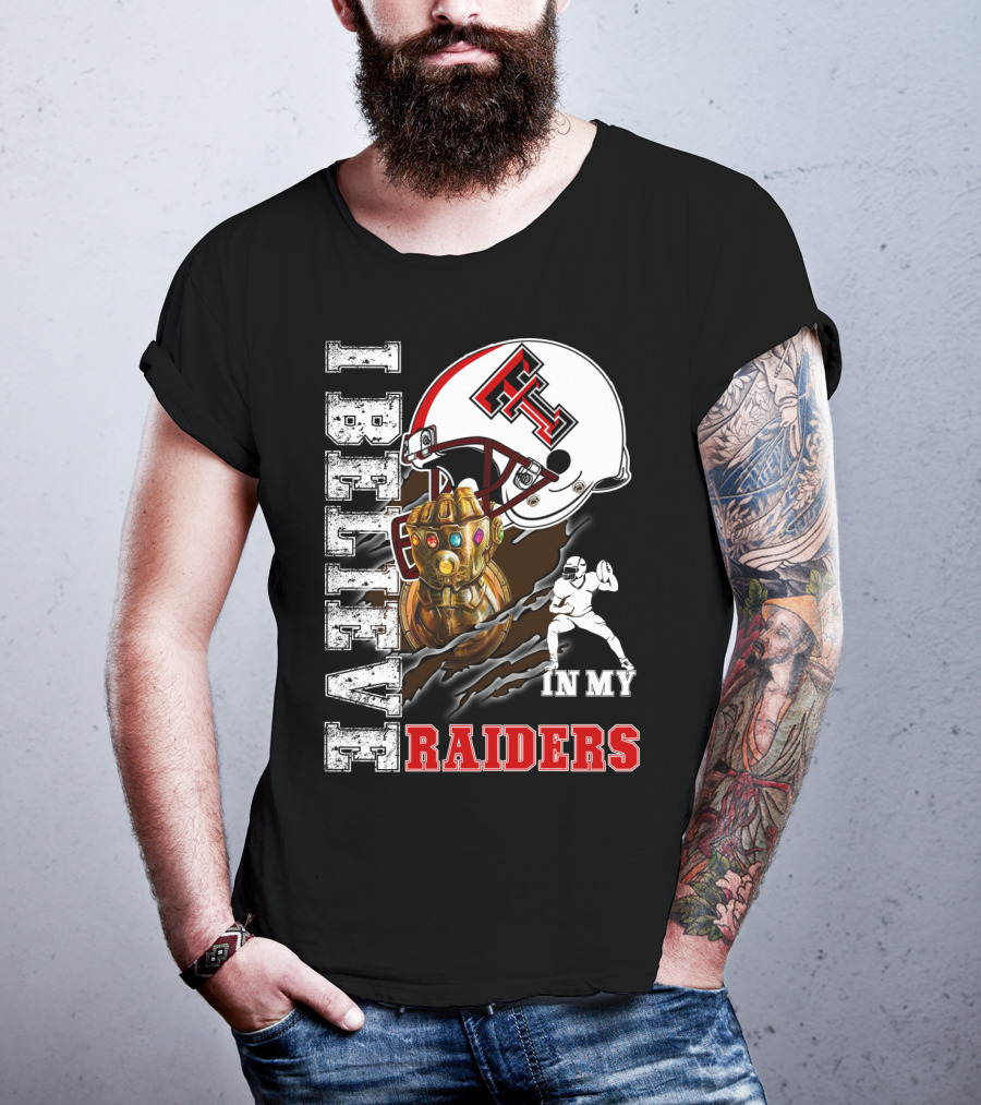 I Believe In My Raiders Infinity Gauntlet Football Helmet T-Shirt