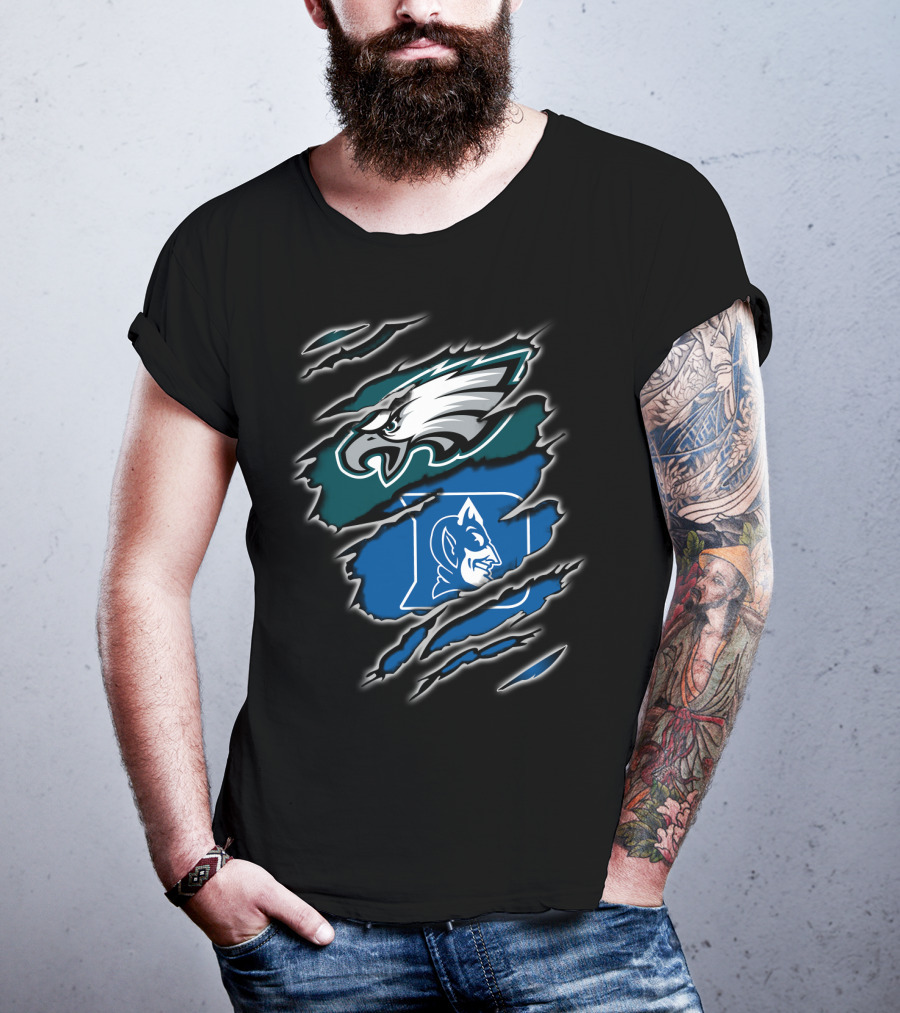 Philadelphia Eagles Duke Blue Devils Fan T-Shirt