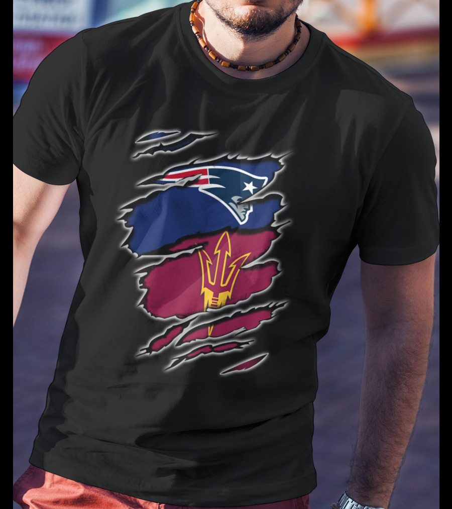 Patriots Arizona State University Torn Overlay T-Shirt