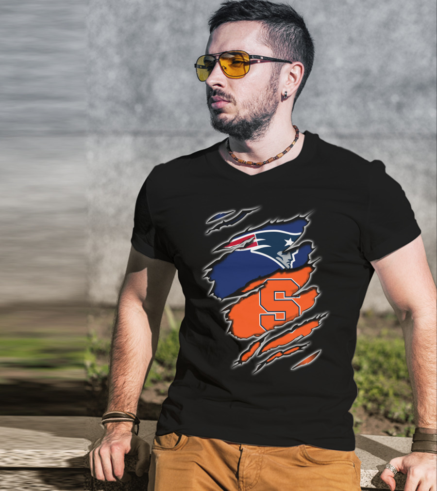 Patriots Syracuse Football Fan Logo Crossover T-Shirt