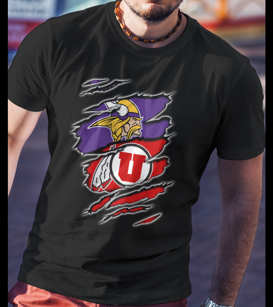 Minnesota Vikings Utah Utes Collaboration T-Shirt