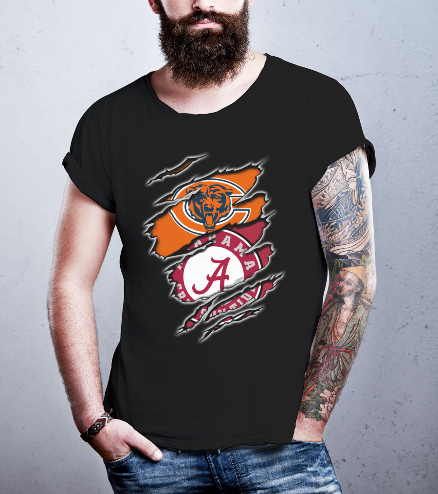 Chicago Bears Alabama Crimson Tide Crossover T-Shirt