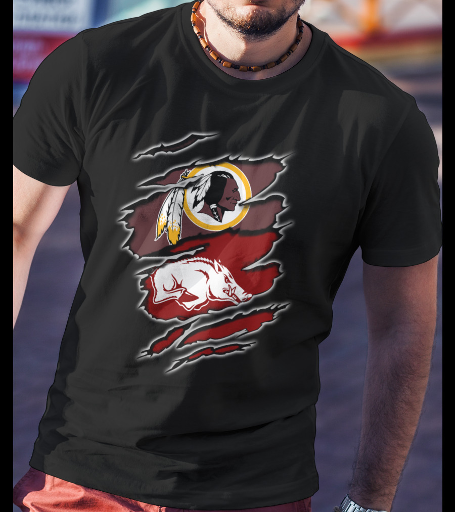 Washington Redskins Arkansas Razorbacks Fusion T-Shirt