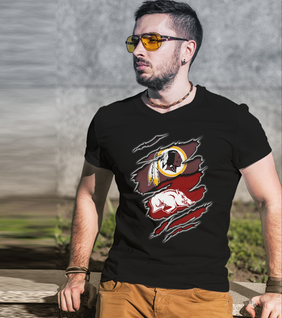 Washington Redskins Arkansas Razorbacks Fusion T-Shirt