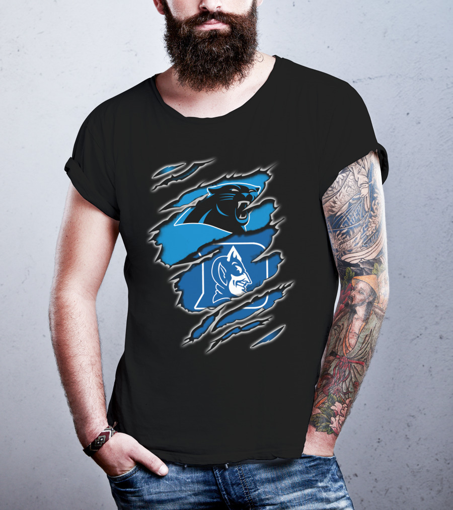 Panthers Duke Collaboration Ripped Blue T-Shirt