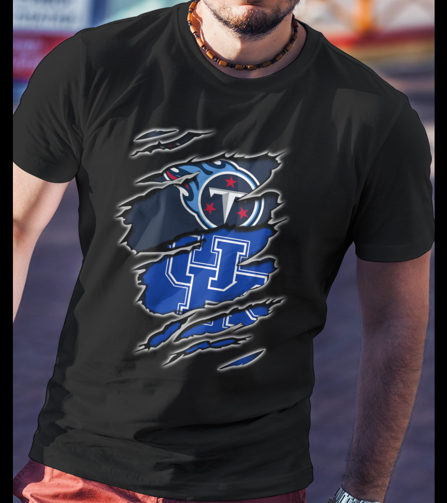 Tennessee Titans Uk Wildcats Mashup T-Shirt