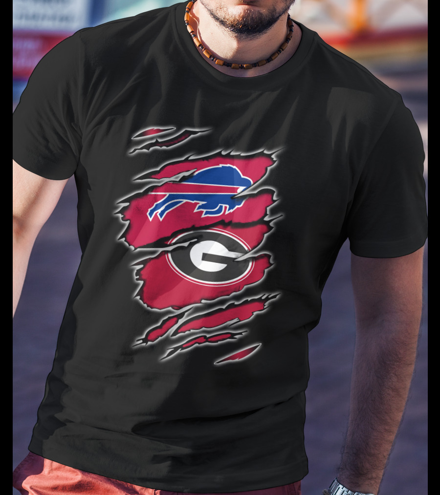 Buffalo Bills Georgia Bulldogs Claw Marks T-Shirt