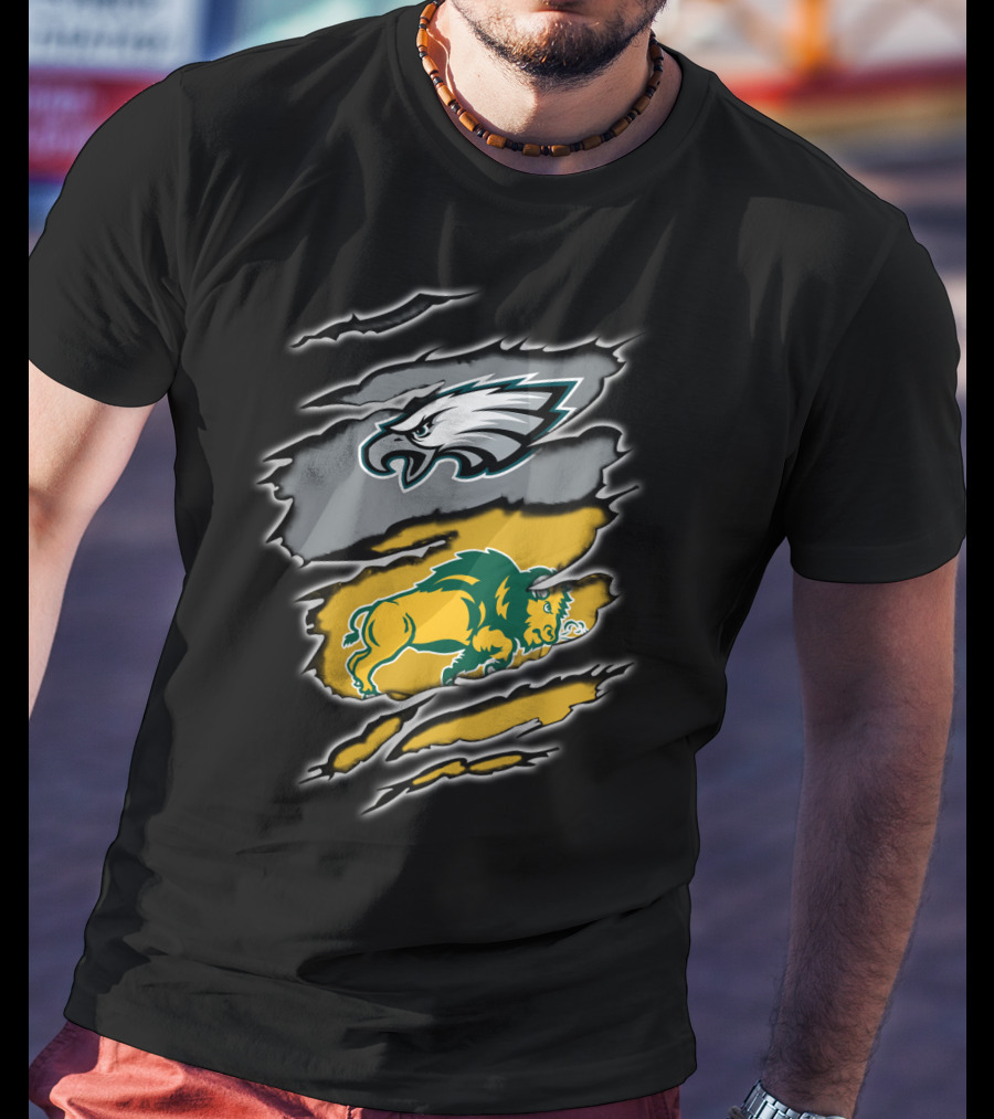 Philadelphia Eagles North Dakota State Bison Fans T-Shirt