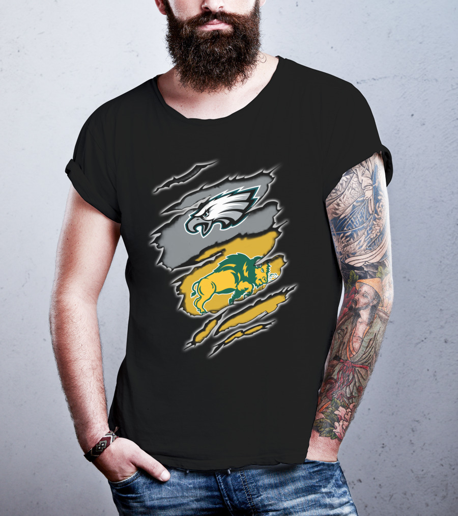 Philadelphia Eagles North Dakota State Bison Fans T-Shirt