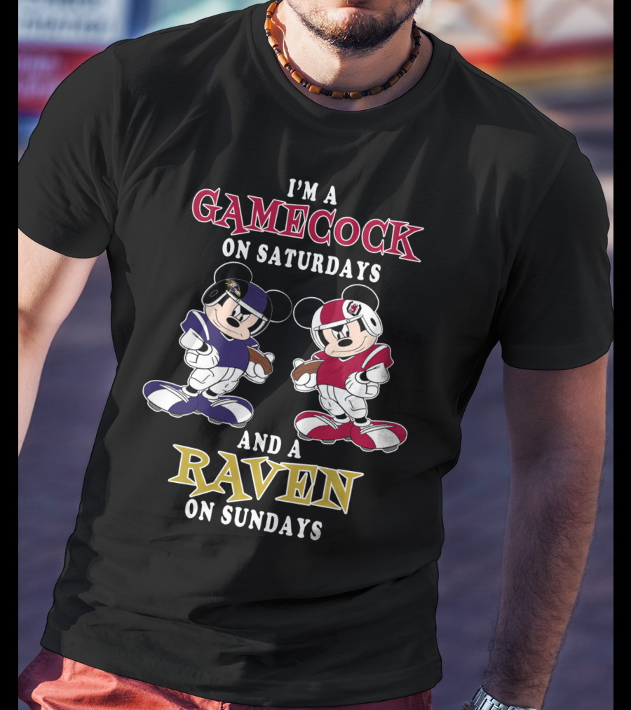I'm A Gamecock On Saturdays And A Raven On Sundays T-Shirt